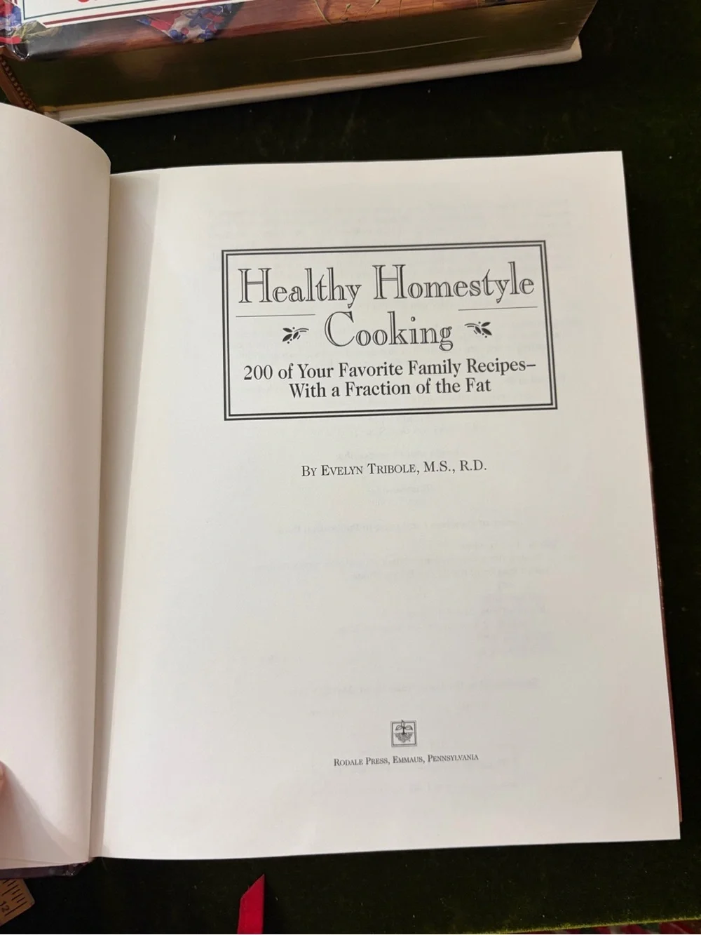 Healthy Homestyle Cooking Cookbook - Green Cover